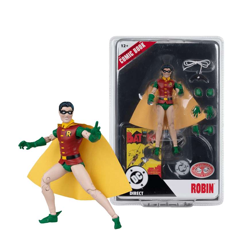 DC Multiverse Comics Page Punchers - Robin Platinum (Dick Grayson) (Batman #01) 7 Inch Action Figure