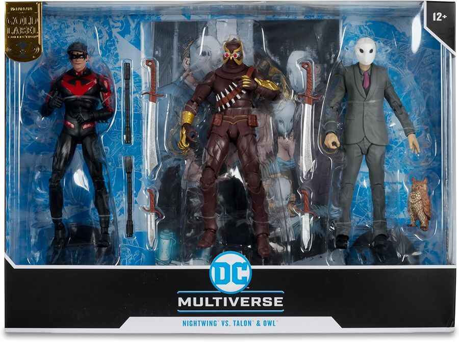 DC Multiverse Talon & Nightwing & Owl (Batman: Court of Owls) (Gold Label) 7 Inch Action Figure 3-Pack