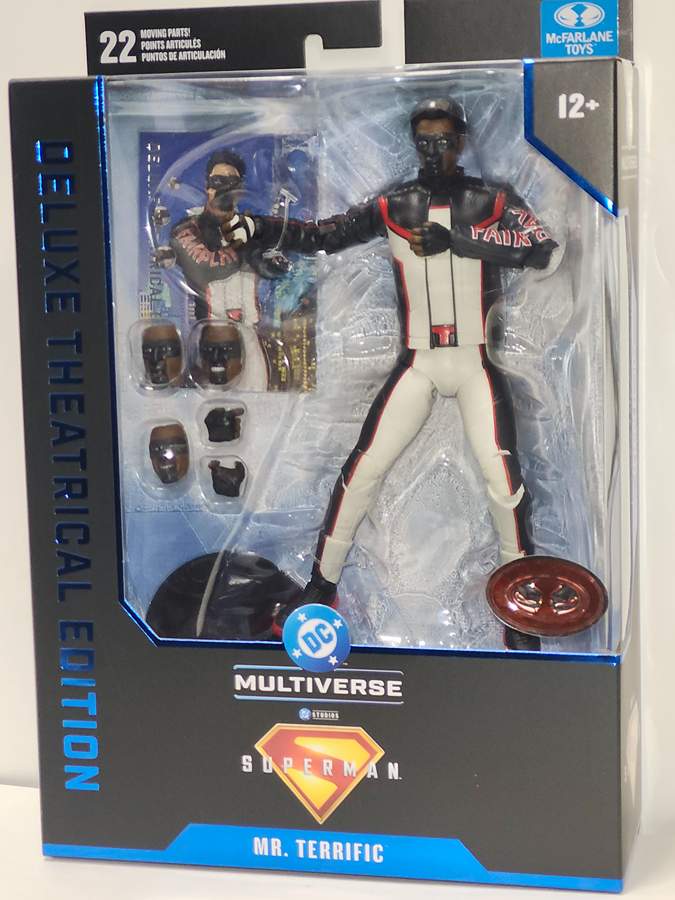 DC Multiverse Superman Movie Deluxe Theatrical Mr. Terrific Red Platinum 7 Inch Action Figure