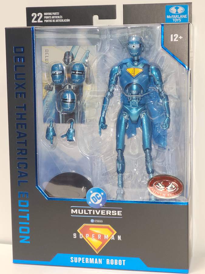DC Multiverse Superman Movie Deluxe Theatrical Superman Robot Red Platinum 7 Inch Action Figure