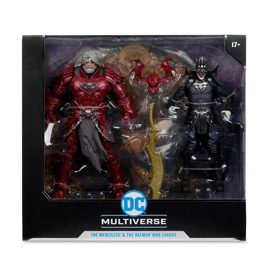 DC Multiverse Collector Edition Batman Who Laughs (Knight Armor) and Merciless 7 Inch Action Figure 2-Pack