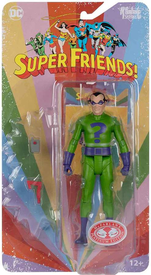 Batman DC Retro Super Friends Wave 1 The Riddler Red Platinum 6 Inch Action Figure