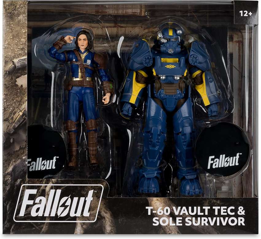 Fallout 76 T-60 Vault Tec and Sole Survivor 7 Inch Action Figure 2-Pack