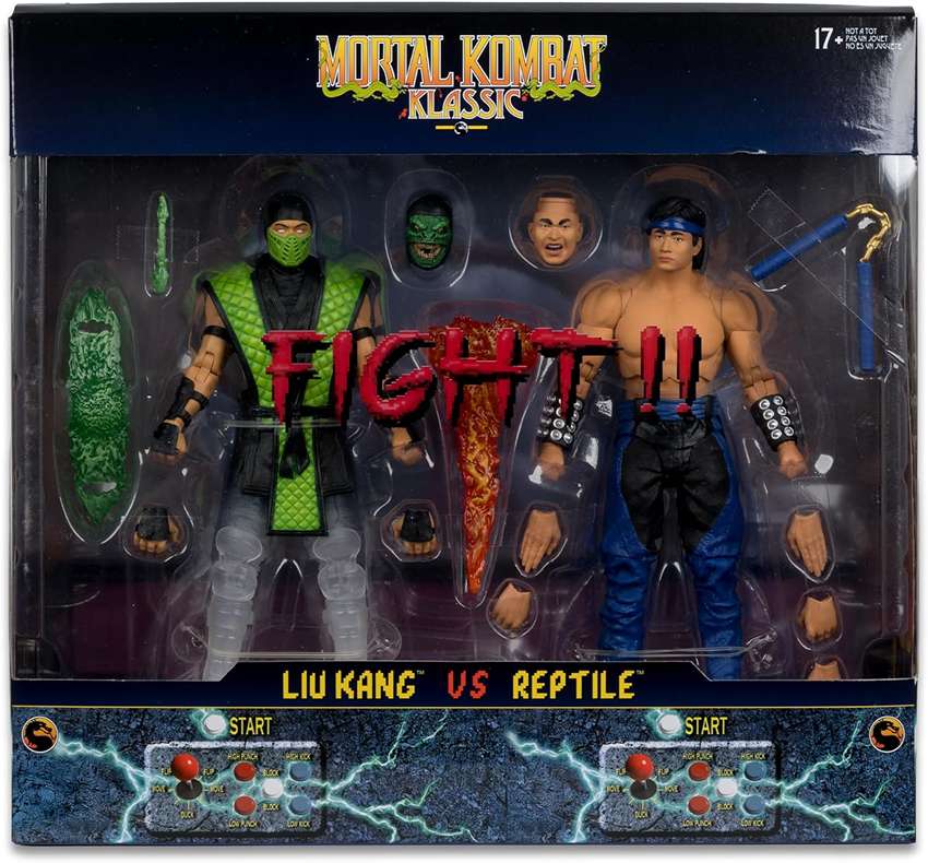 Mortal Kombat Klassic Wave 2 Reptile vs Liu Kang Deluxe 7 Inch Action Figure 2-Pack