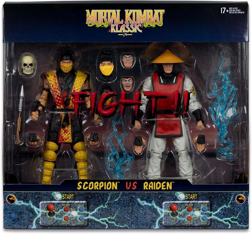 Mortal Kombat Klassic Wave 2 Scorpion vs Raiden Deluxe 7 Inch Action Figure 2-Pack