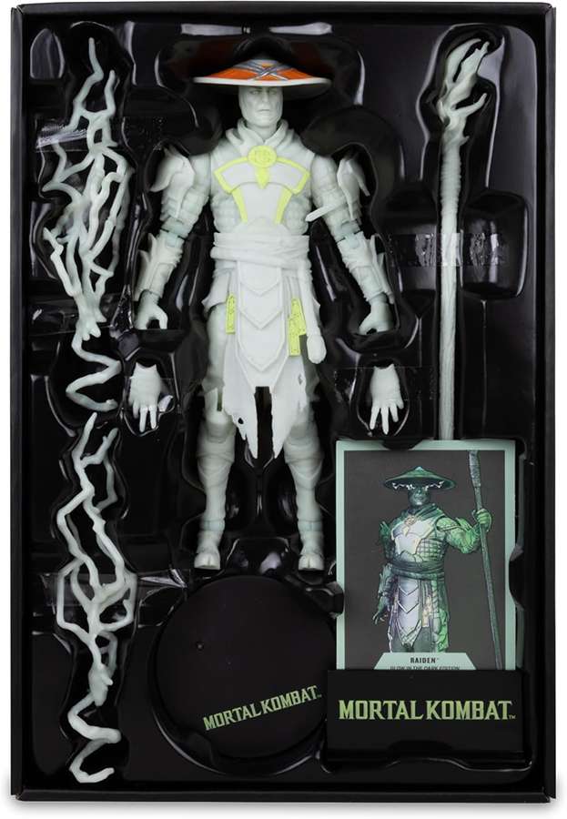 Mortal Kombat Raiden (Glow in the Dark) Gold Label 7 Inch Action Figure