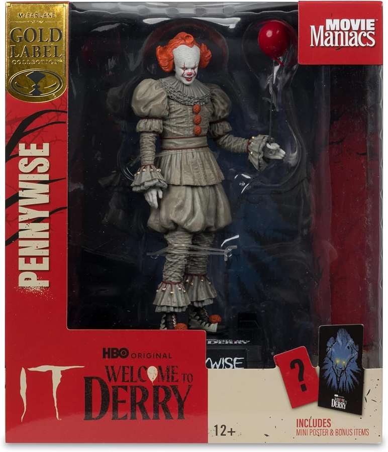 Movie Maniacs It Welcome to Derry Pennywise 6 Inch Posed Figure
