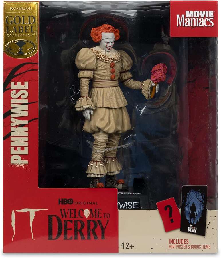 Movie Maniacs It Welcome to Derry Pennywise (Flashback) 6 Inch Posed Figure