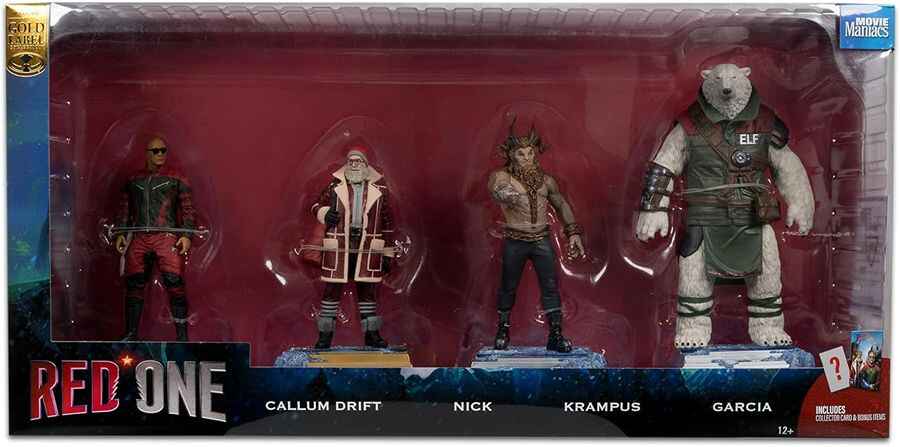 Movie Maniacs Red One - Callum Drift, Nick, Garcia and Krampus 6 Inch Posed Figure 4-Pack