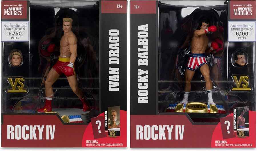 Movie Maniacs Rocky Wave 3 - Set of 2 Rocky & Drago (Rocky IV) 6 Inch Posed Figure