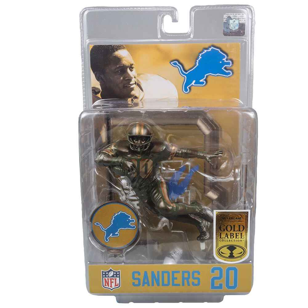 Mcfarlane Sportpicks NFL 7 Inch Posed Figure Series 1 - Barry Sanders (Detroit Lions) Bronze Patina Gold Label