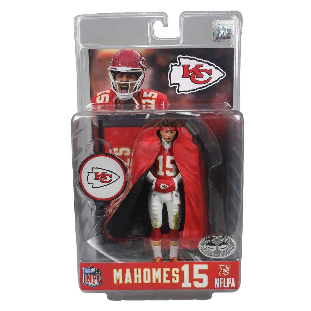 Mcfarlane Sportpicks NFL 7 Inch Posed Figure Series 1 - Patrick Mahomes (Kansas City Chiefs) Platinum Red Jersey