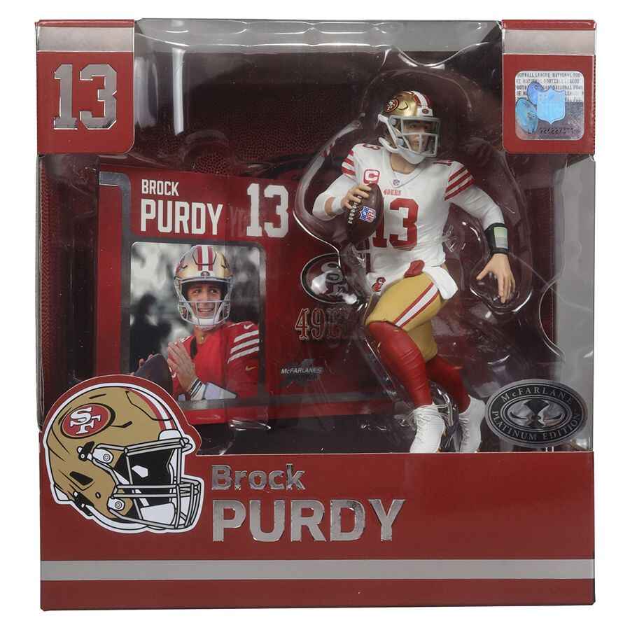 Mcfarlane Sportpicks NFL 7 Inch Posed Figure - Brock Purdy (San Francisco 49ers) Platinum Chase