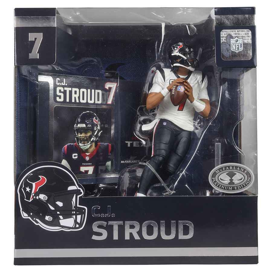 Mcfarlane Sportpicks NFL 7 Inch Posed Figure - CJ Stroud (Houston Texans) Platinum Chase