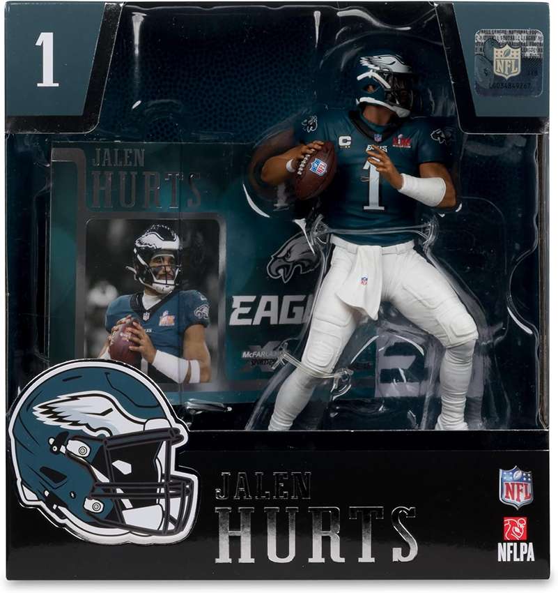 Mcfarlane Sportpicks NFL 7 Inch Posed Figure - Jalen Hurts (Philadelphia Eagles) (Super Bowl Edition)