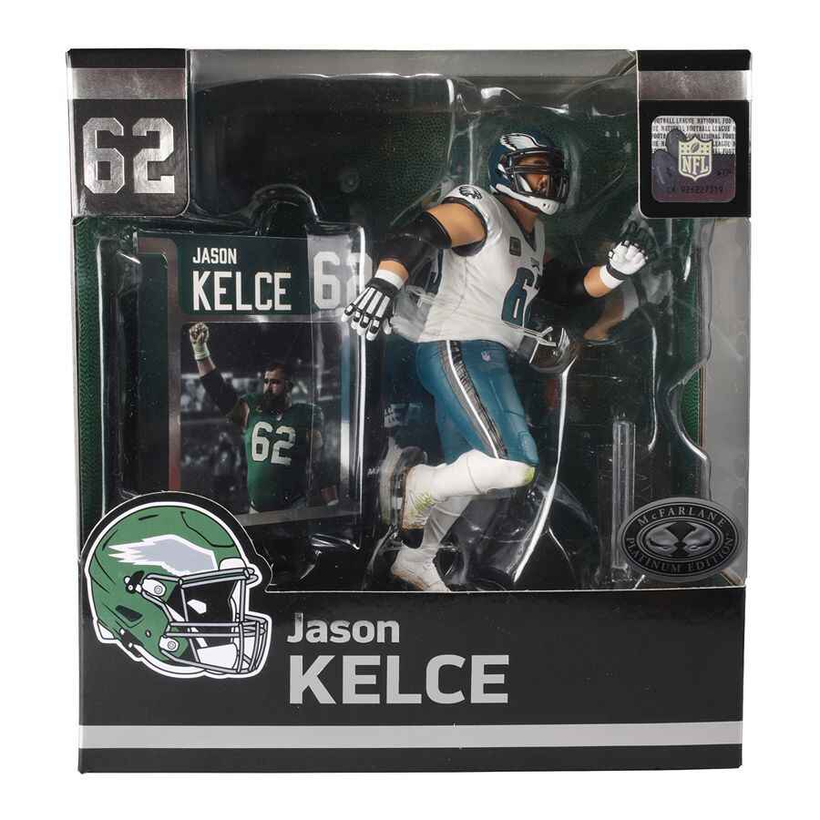 Mcfarlane Sportpicks NFL 7 Inch Posed Figure - Jason Kelce (Philadelphia Eagles) Platinum Chase