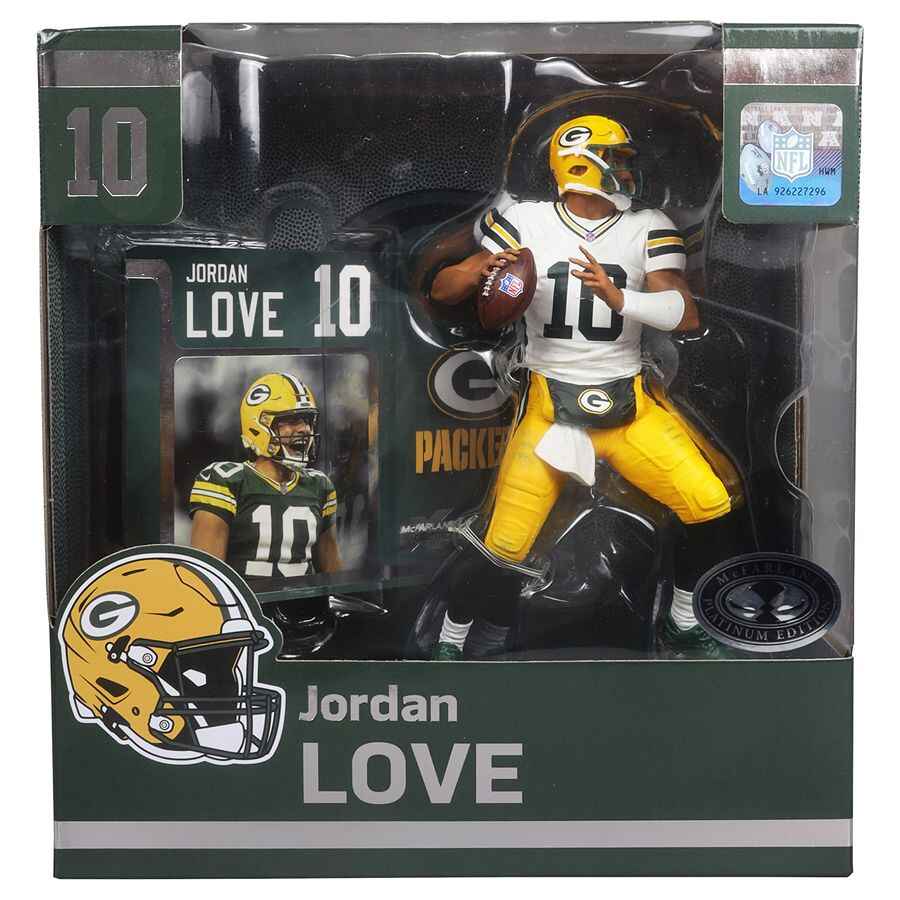 Mcfarlane Sportpicks NFL 7 Inch Posed Figure - Jordan Love (Green Bay Packers) Platinum Chase