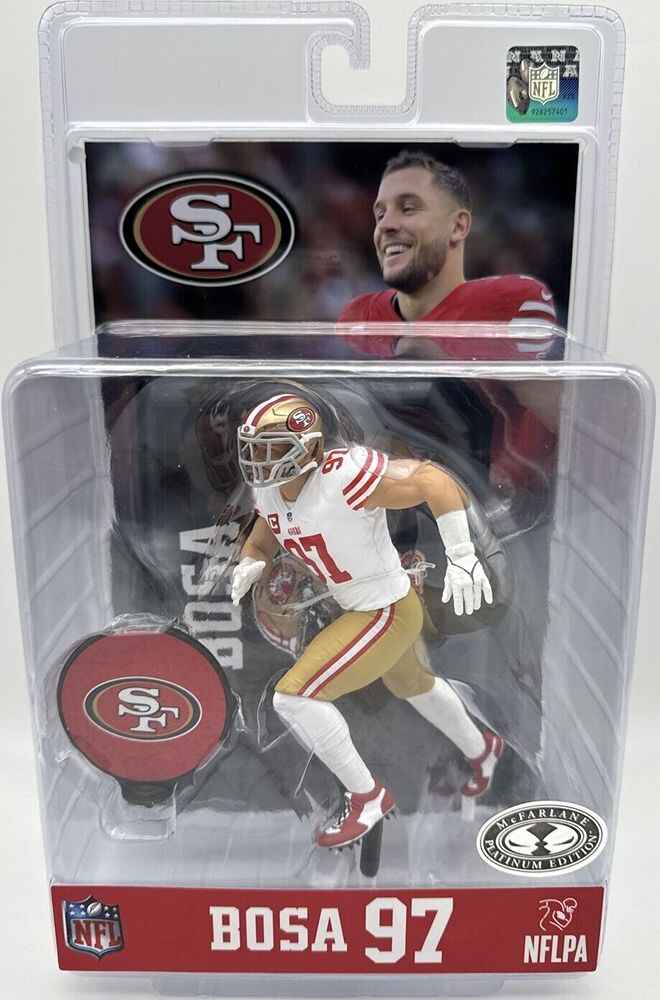 Mcfarlane Sportpicks NFL 7 Inch Posed Figure Series 1 - Nick Bosa (San Francisco 49ers) Platinum