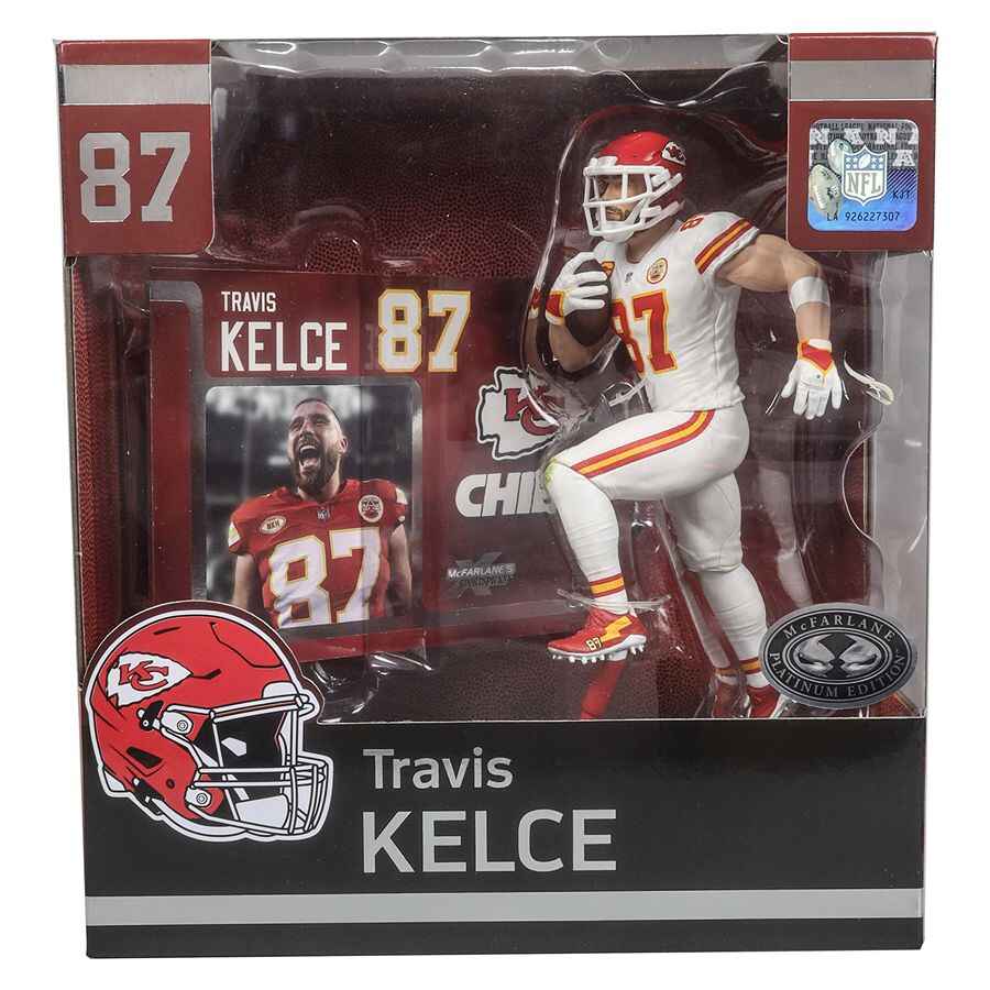 Mcfarlane Sportpicks NFL 7 Inch Posed Figure - Travis Kelce (Kansas City Chiefs) Platinum Chase