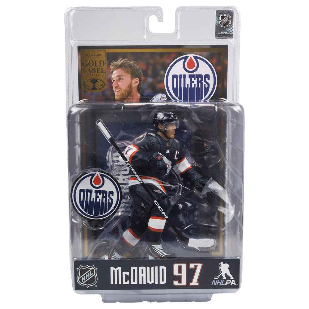 Mcfarlane Sportpicks NHL 7 Inch Posed Figure Series 1 - Connor Mcdavid (Reverse Retro Jersey) Gold Label Autograph Version