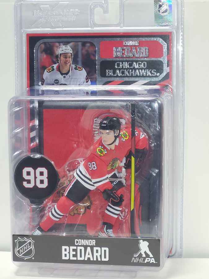 Mcfarlane Sportpicks NHL 7 Inch Posed Figure - Connor Bedard 2 #98 (Chicago Blackhawks)