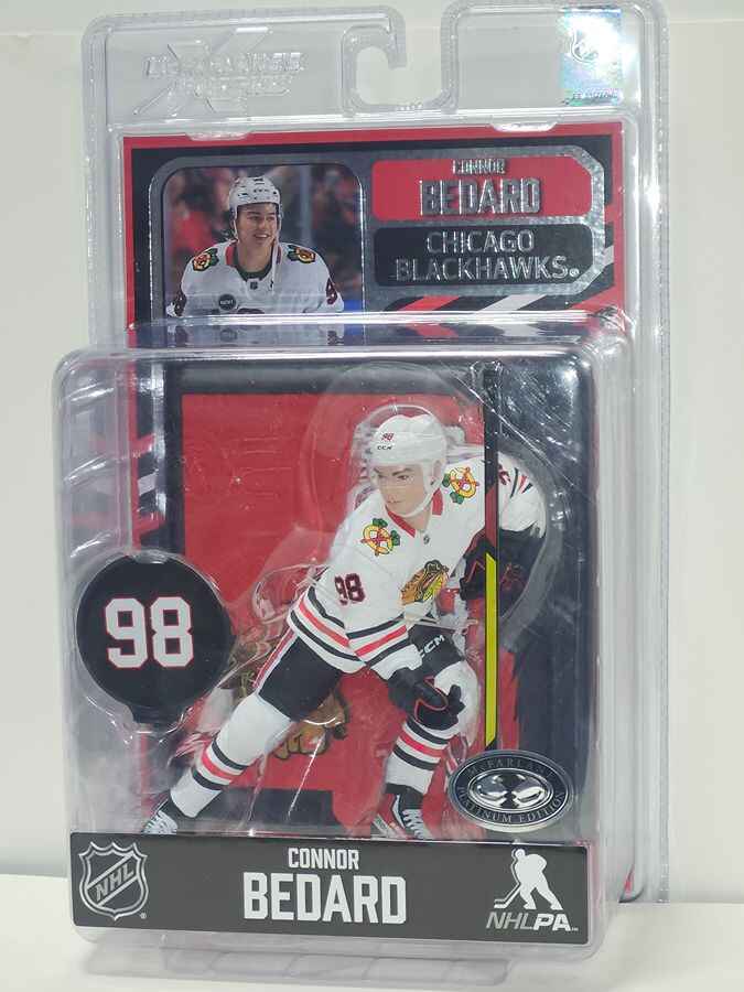 Mcfarlane Sportpicks NHL 7 Inch Posed Figure - Connor Bedard 2 #98 Platinum (Chicago Blackhawks)