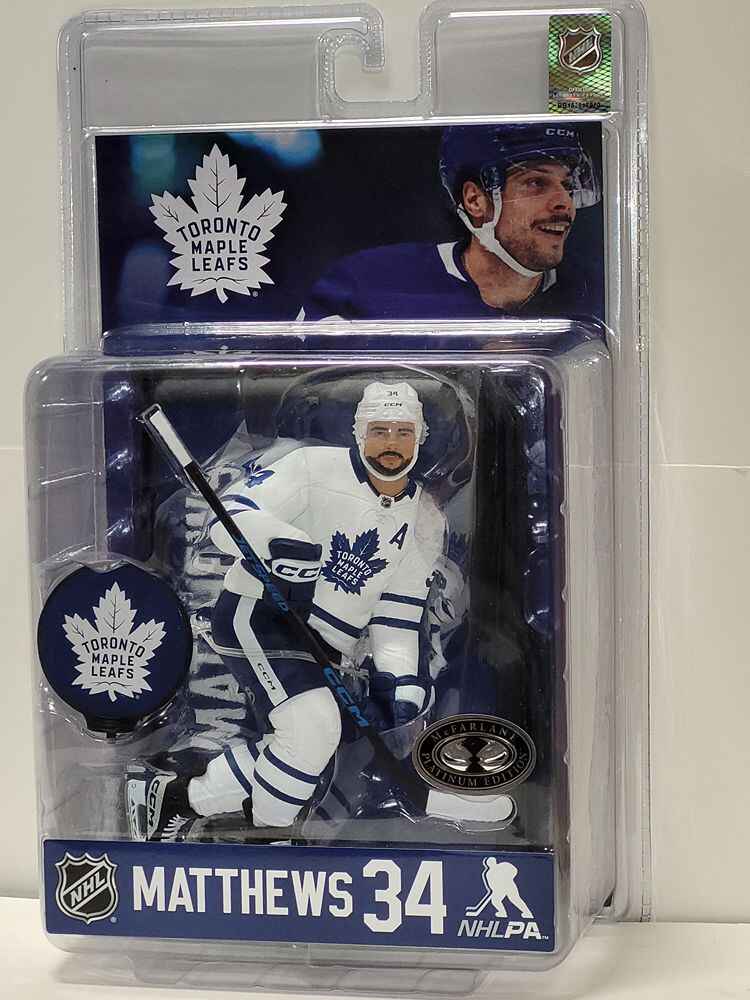 Mcfarlane Sportpicks NHL 7 Inch Posed Figure Series 1 - Auston Matthews (Toronto Maple Leafs) Platinum