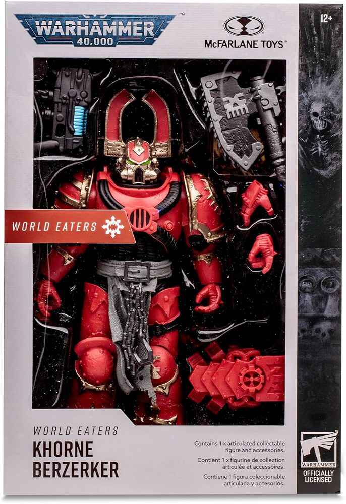 Warhammer 40,000 Wave 7 Khorne Berzerker Chaos Space Marine (World Eater) 7 Inch Action Figure