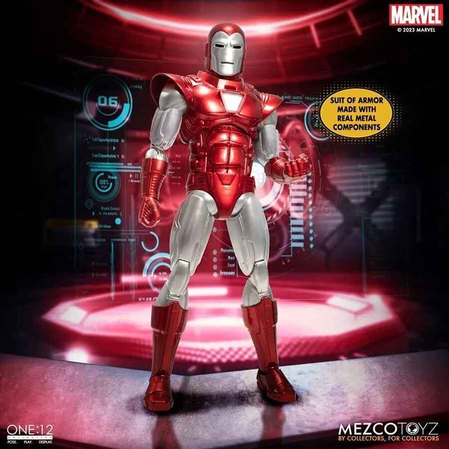 One-12 Collective Marvel Iron Man Silver Centurion Edition 6.5 Inch 1/12 Action Figure