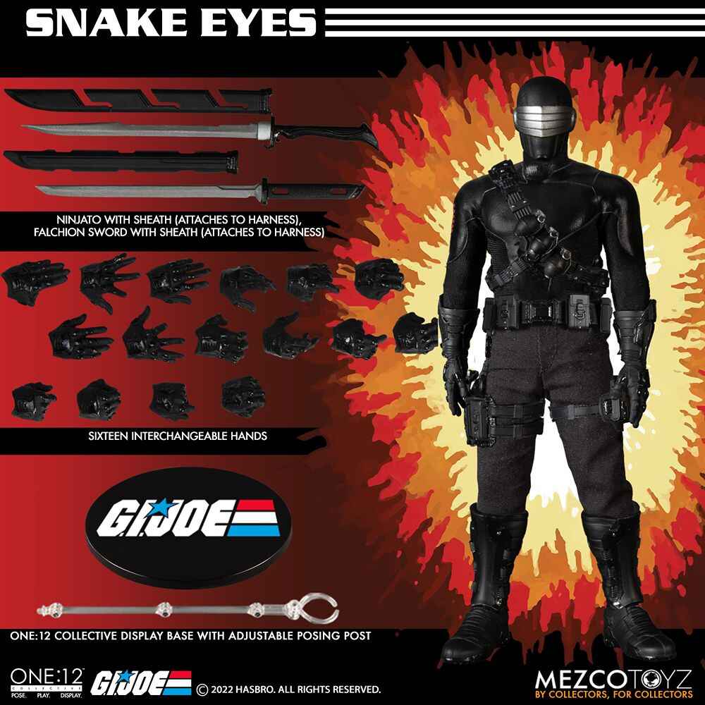 G.I.Joe One-12 Collective Snake Eyes 6 Inch 1/12 Action Figure