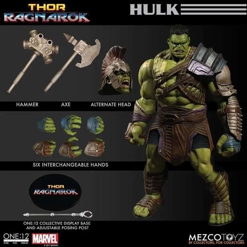 One-12 Collective Marvel Comics Thor Ragnarok Hulk Gladiator 1/12 Scale Action Figure
