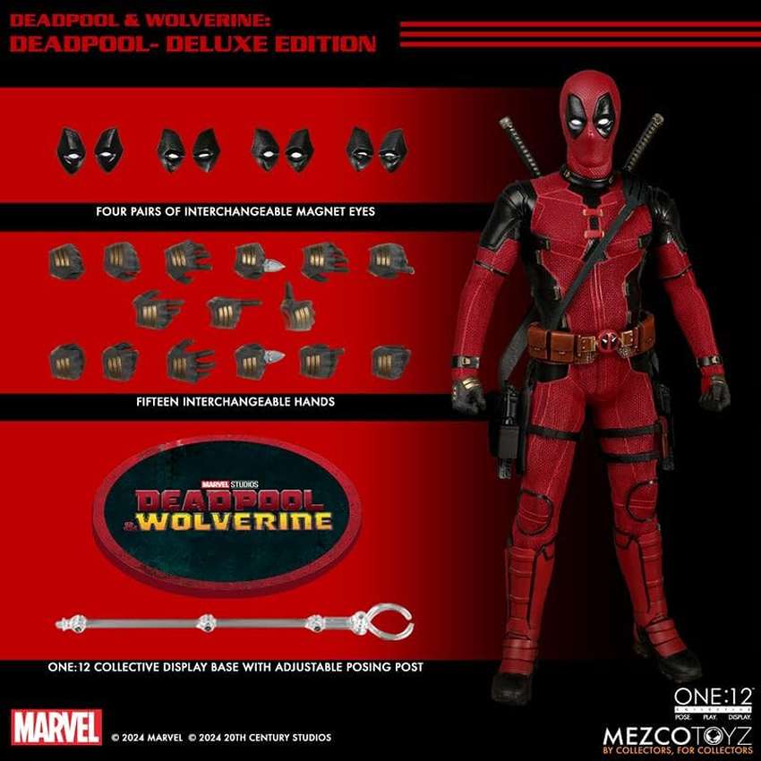 One-12 Collective Marvel (Deadpool & Wolverine) Deadpool Deluxe Edition 6 Inch 1/12 Action Figure