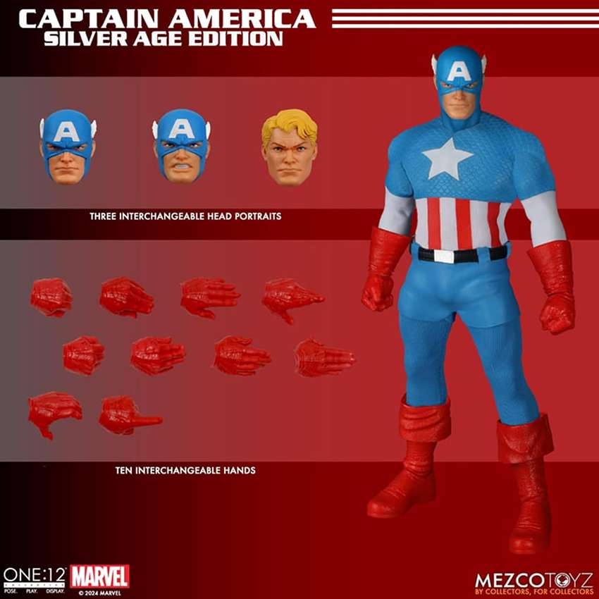 One-12 Collective Marvel Comics Captain America (Silver Age Edition) 6 Inch 1/12 Action Figure