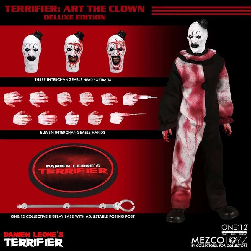 One-12 Collective Terrifier Art The Clown Deluxe Edition 6 Inch 1/12 Action Figure