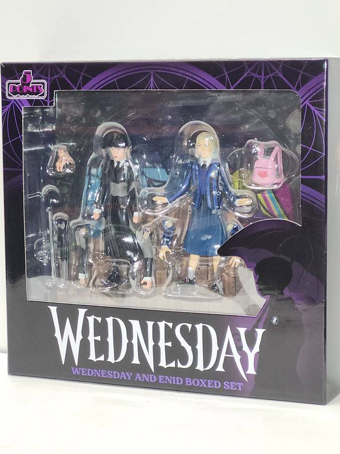 Wednesday Netflix 5 Points Wednesday and Enid 3.75 Inch Static Deluxe Figure Set