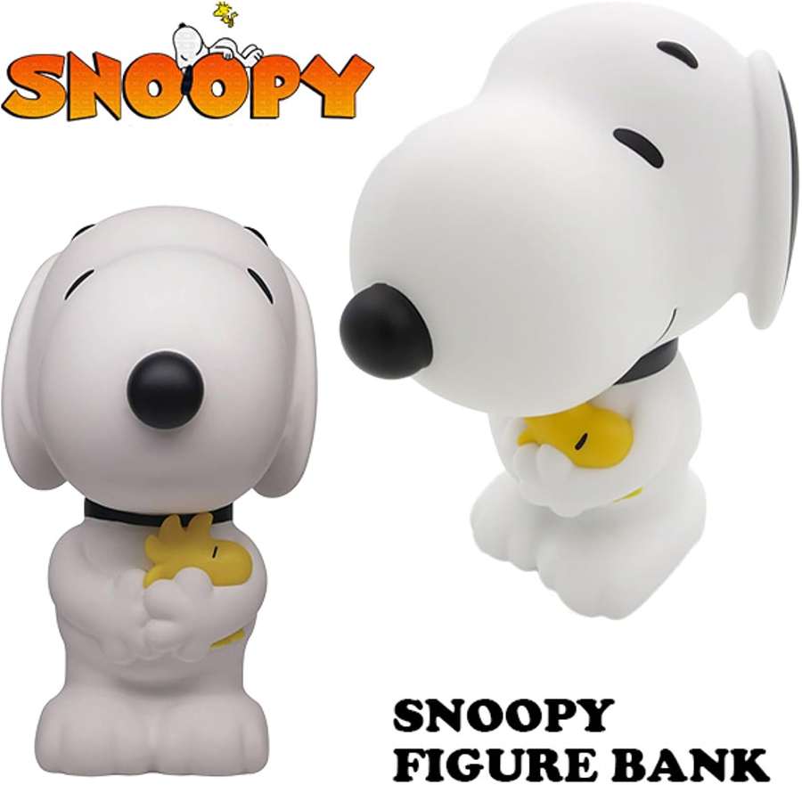 Snoopy with Woodstock 8 Inch PVC Figural Bust Bank