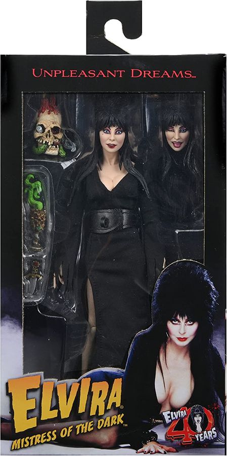 Neca 8 inch Cloth Elvira Mistress of The Dark hotsell w base