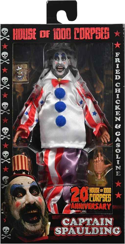 House of 1000 Corpses 20th Anniversary Captain Spaulding 8 Inch Clothed Action Figure