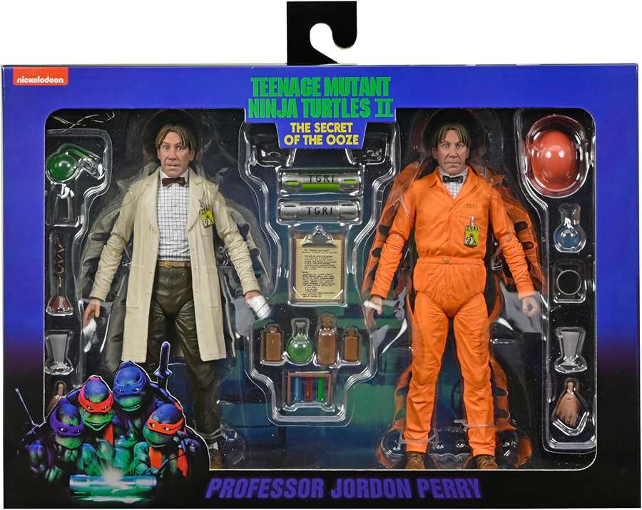 Teenage Mutant Ninja Turtles 2 Movie Secret of The Ooze Lab Professor Perry & Hazmat Perry 7 Inch Action Figure 2-Pack