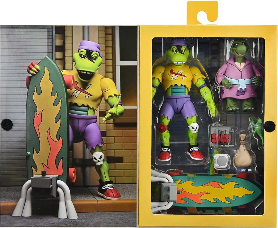 Teenage Mutant Ninja Turtles 1980 Cartoon Mondo Gecko with Kerma 7 Inch Action Figure