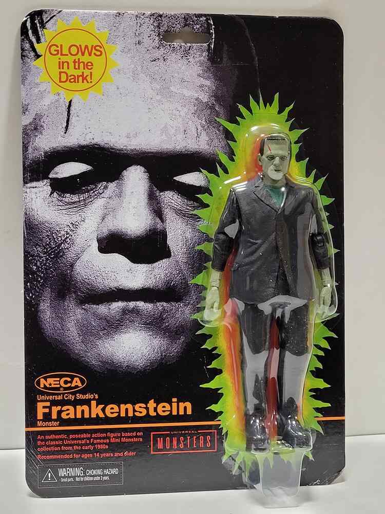 Universal Monsters Retro Glow In The Dark Frankenstein 7 Inch Figure