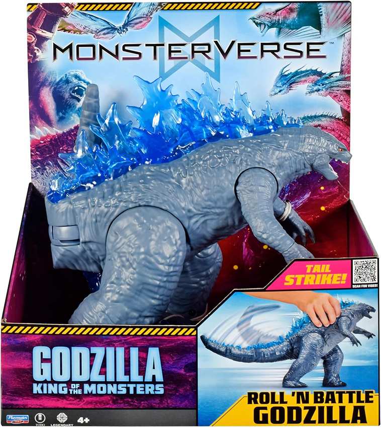 Godzilla X Kong Movie Godzilla Roll and Battle Tail Attack Giant 11 Inch Action Figure