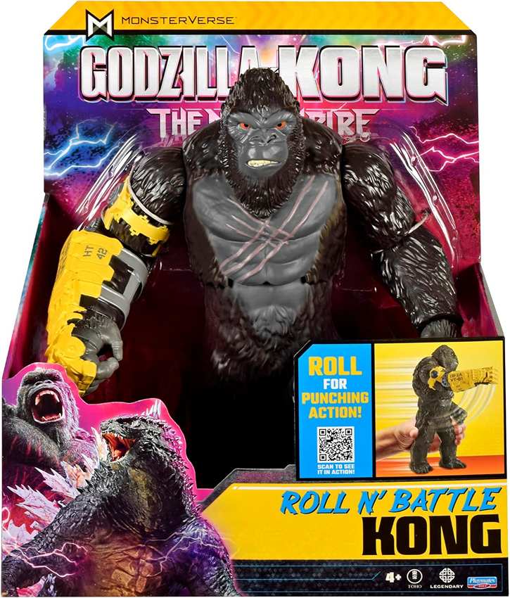 Godzilla X Kong Movie Kong Roll and Battle Punch Giant 11 Inch Action Figure