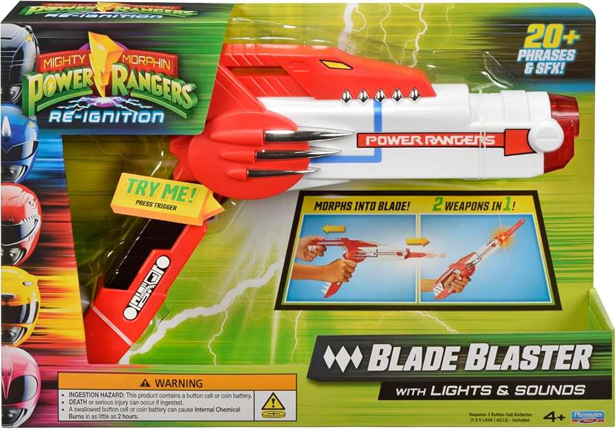 Mighty Morphins Power Rangers Re-Ignition Blade Blaster w/ Lights and Sounds