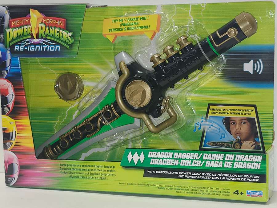 Mighty Morphins Power Rangers Re-Ignition Dragon Dagger w/ Light and Sounds Effects