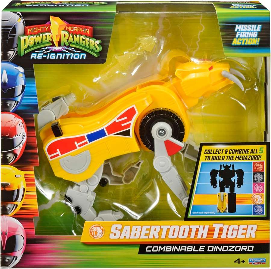 Mighty Morphins Power Rangers Re-Ignition Sabertooth Tiger Dinozord Action Figure