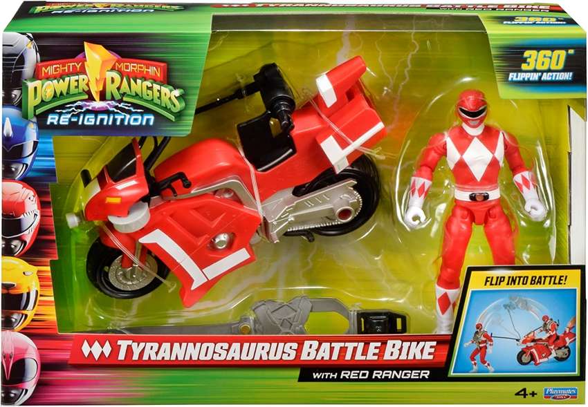 Mighty Morphins Power Rangers Re-Ignition Tyrannosaurus Rex Battle Bike w/ Red Ranger Action Figure