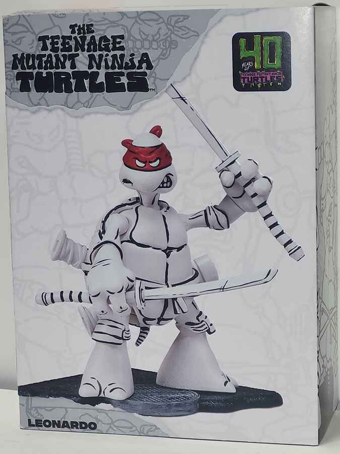 Teenage Mutant Ninja Turtles Original Sketch 4.5 Inch Action Figure - Leonardo Black & White