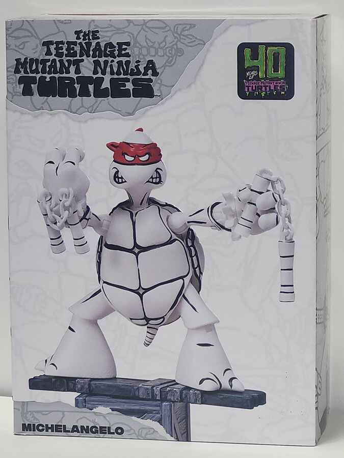 Teenage Mutant Ninja Turtles Original Sketch 4.5 Inch Action Figure - Michelangelo Black & White