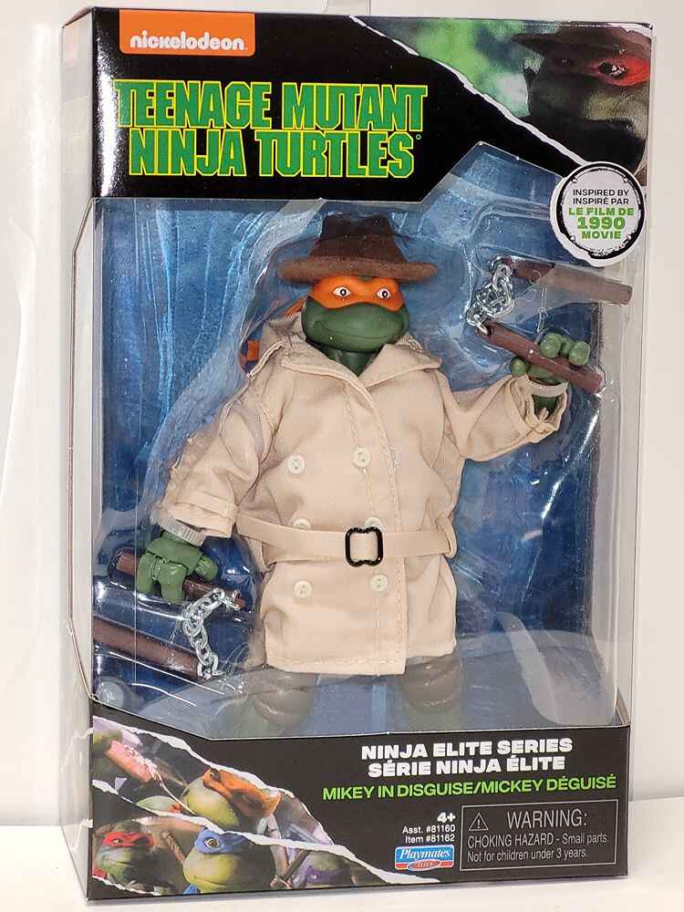 Teenage Mutant Ninja Turtles Classic 1990 Movie Elite 6 Inch Action Figure - Michelangelo in Disguise